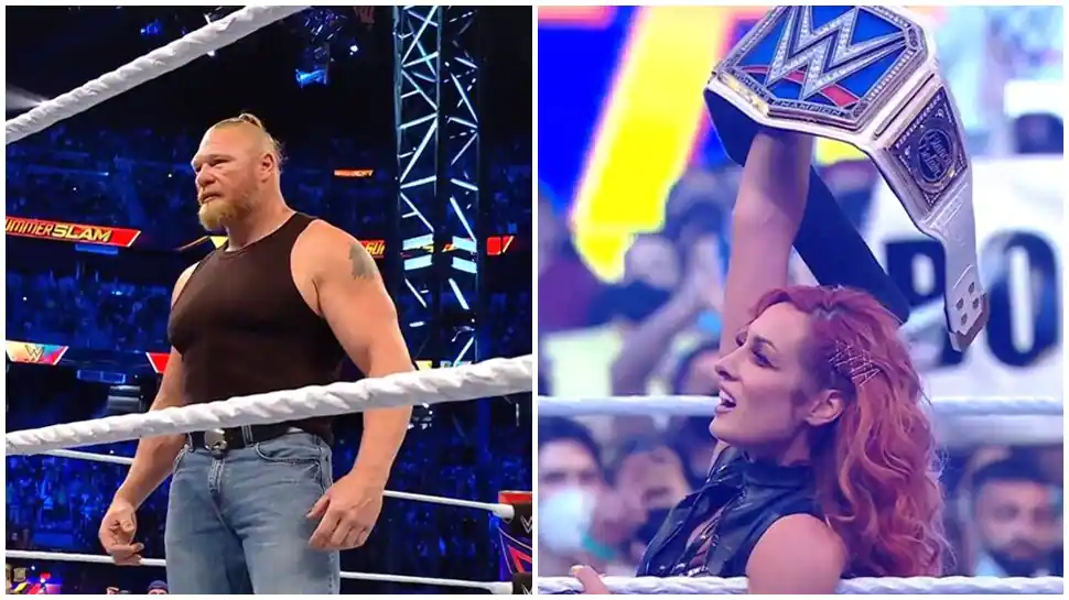 WWE SummerSlam 2021 match results and highlights: Brock Lesnar, Becky Lynch return; Bobby Lashley hurts Goldberg