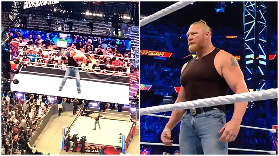 WWE Summerslam 2021: Brock Lesnar DESTROYS John Cena after confronting Roman Reigns, video goes VIRAL