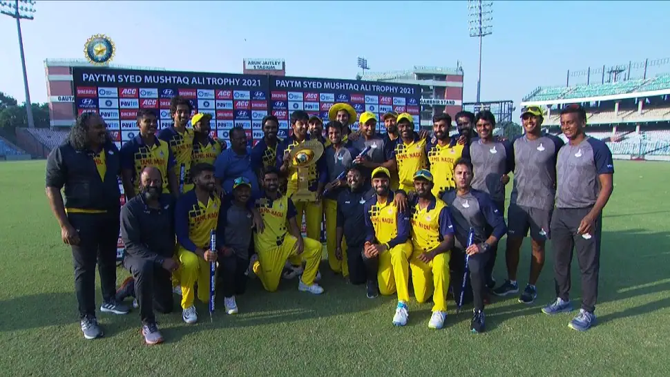 Overview: Tamil Nadu group of workers groove to ‘Vaathi Coming’ after winning Syed Mushtaq Ali T20 title