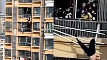 VIRAL: Lady hangs the other design up from 19th ground in horrifying video, sight what occurs next