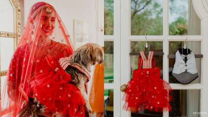 Patralekhaa twins along with her dogs Gaga on wedding day, cute pics trail VIRAL