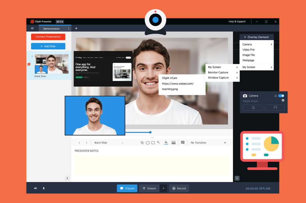 Win your video conferencing viewers with XSplit Presenter Top class