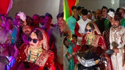 Smartly-liked Dulhan! Bride brings baraat, enters wedding on scooty with groom on backseat