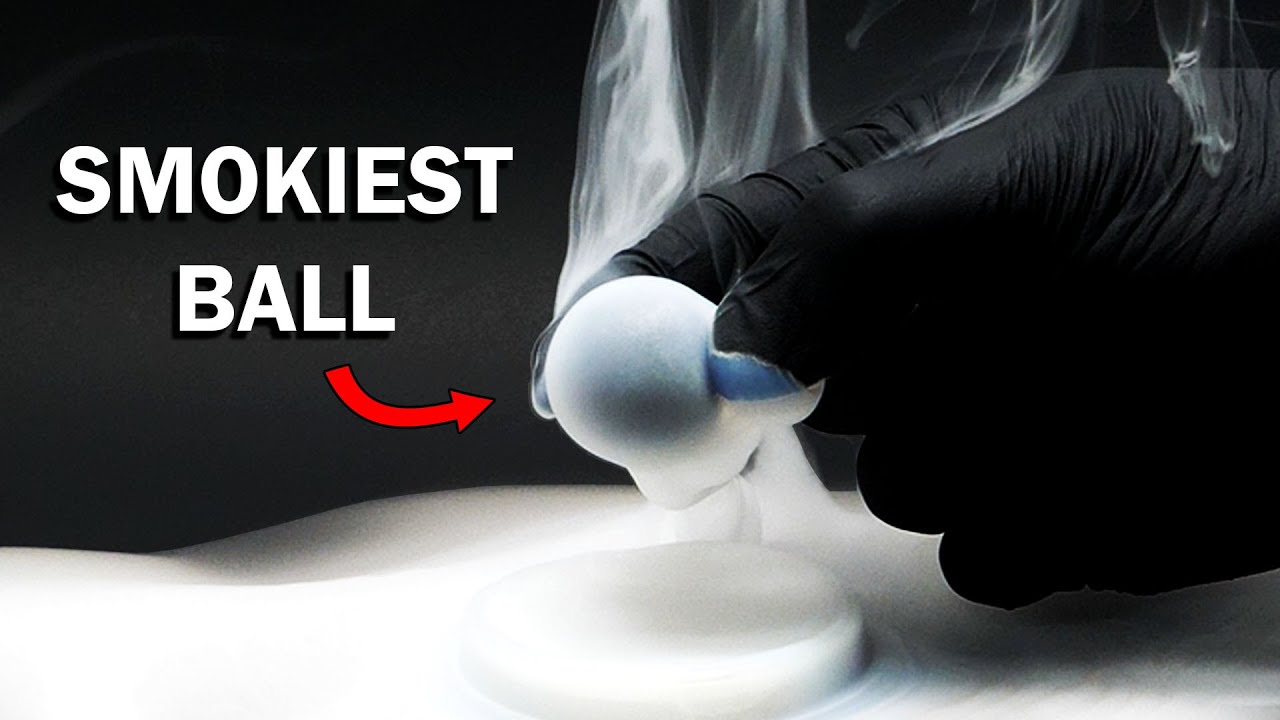 Dipping a ball in titanium tetrachloride to score the area’s smokiest ball