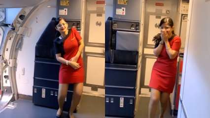 SpiceJet air hostess takes on Allu Arjun’s hook step from the film ‘Pushpa’