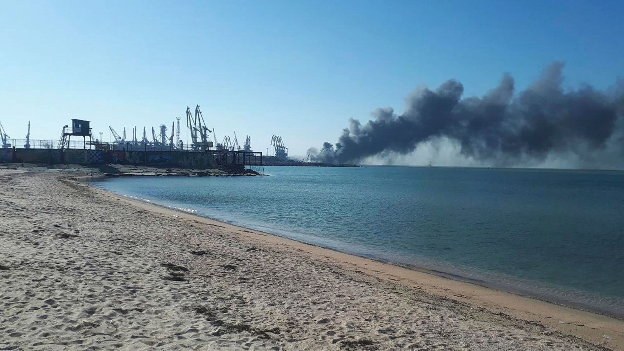 Russian Touchdown Ship Destroyed Whereas Docked In Berdyansk Port, Ukrainian Navy Claims