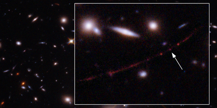 Hubble picks up the most distant megastar but seen