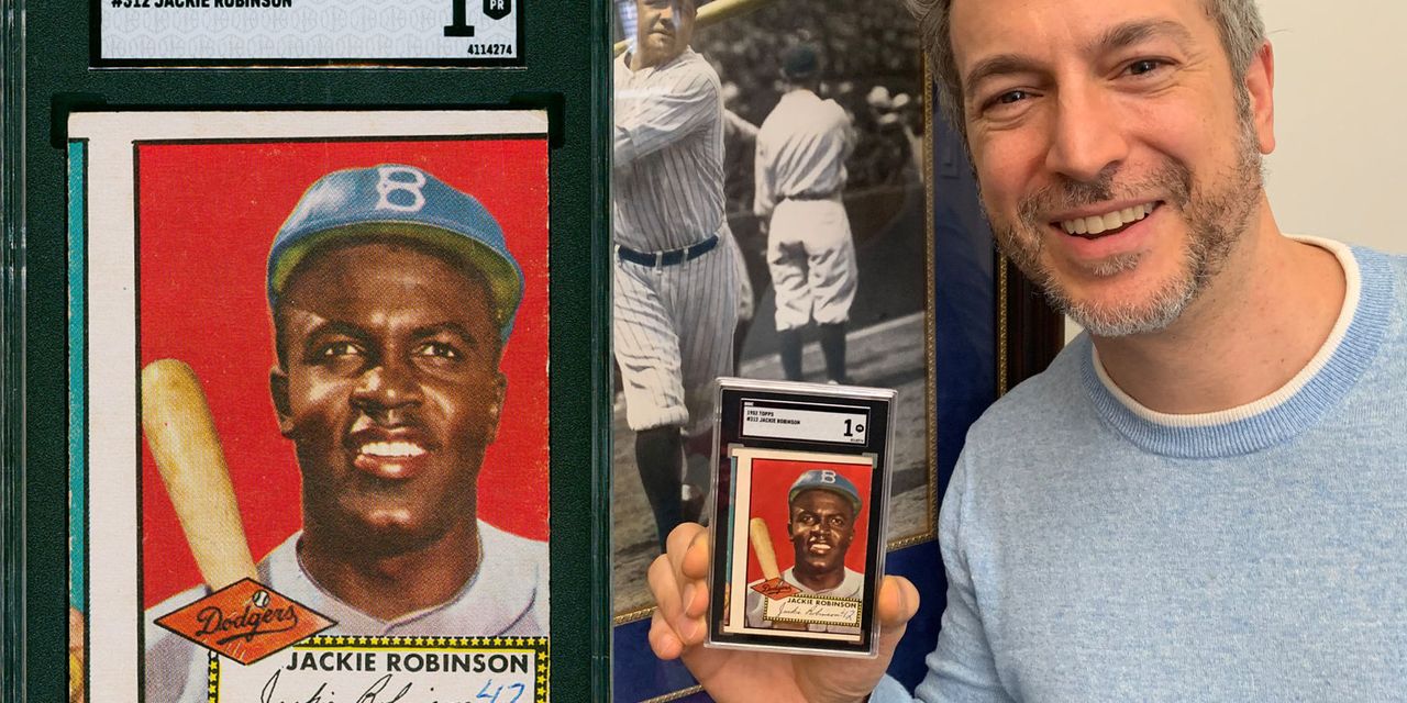 The Margin: A miscut Jackie Robinson 1952 Topps baseball card factual sold for $72,500