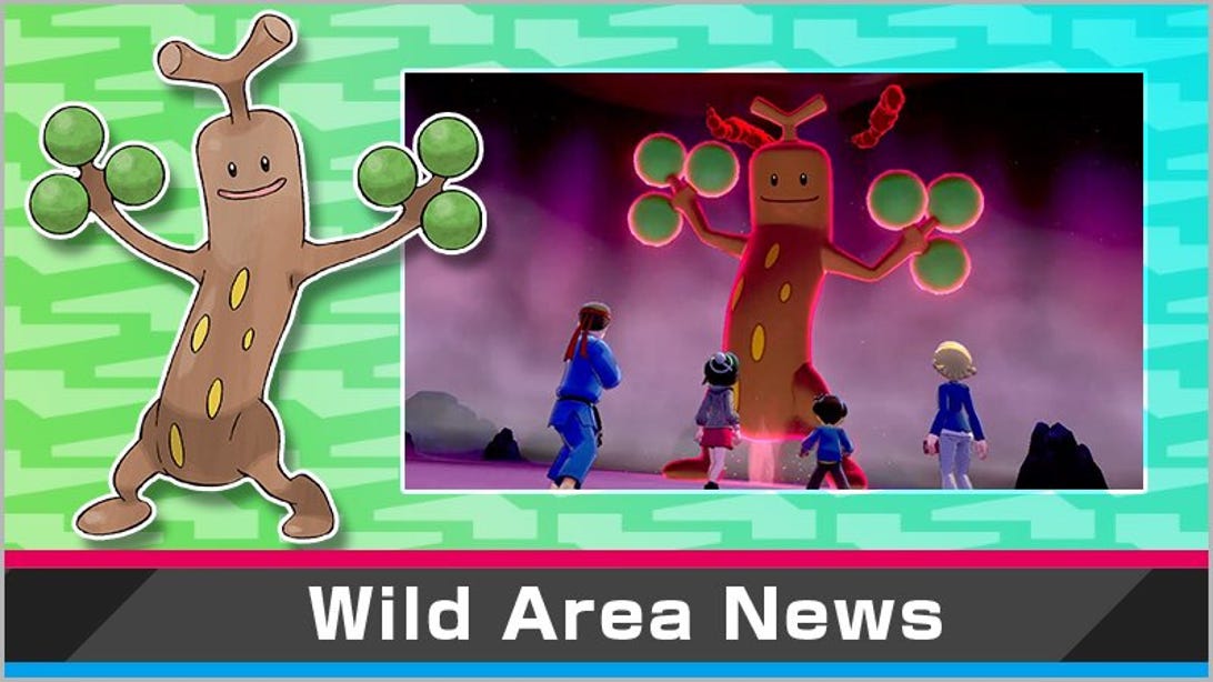 Shining Sudowoodo Performing in Pokemon Sword and Defend for April Fools’ Day