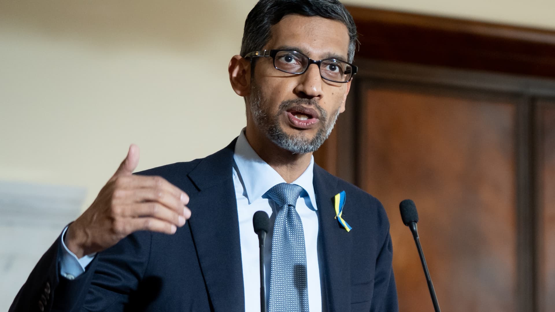 Google CEO says he hopes to fabricate company 20% more atmosphere friendly, hints at potential cuts