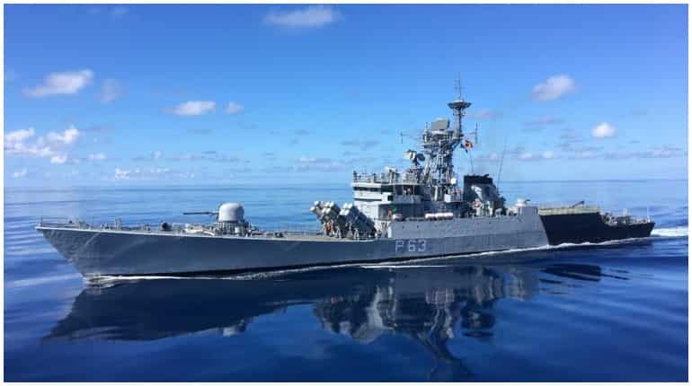 Indian Navy displays Chinese vessel accomplishing oil and gas exploration near Bangladesh