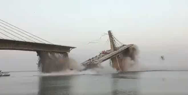 Watch: One other below-construction bridge collapses in India’s Bihar