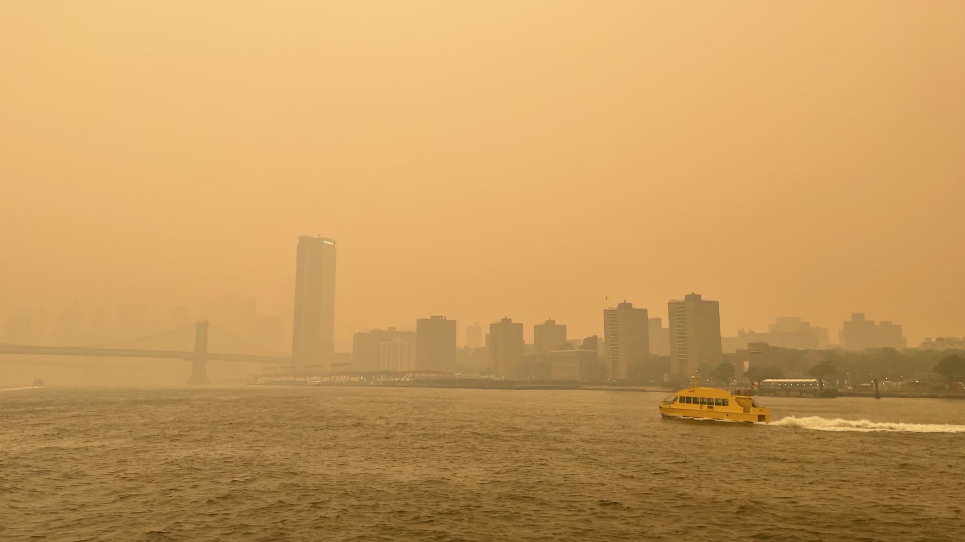 A whole bunch of northeast flights delayed as Canada wildfire smoke cuts visibility