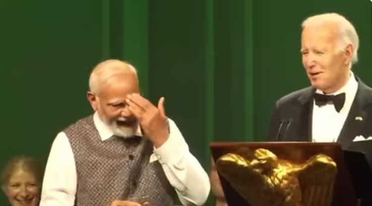 PM Modi bursts into laughter as Joe Biden recounts his grandfather’s advice ahead of reveal dinner