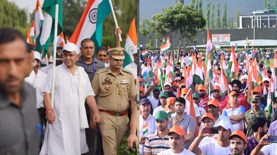 India: LG flags off ‘Tiranga Yatra’ in Srinagar, hundreds join walkathon