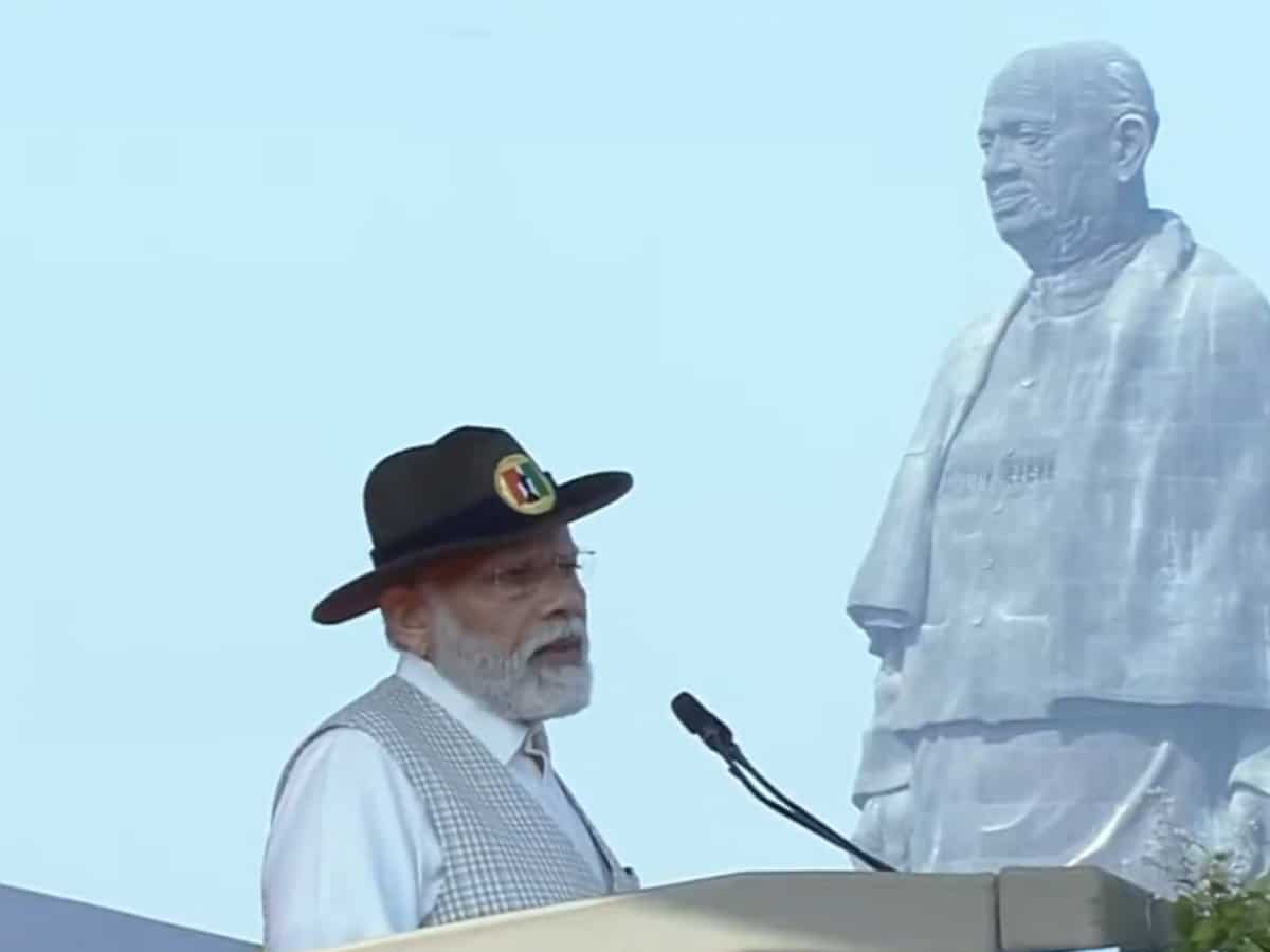 National Harmony Day: PM Modi pays tributes to Sardar Patel in Gujarat on his starting up anniversary
