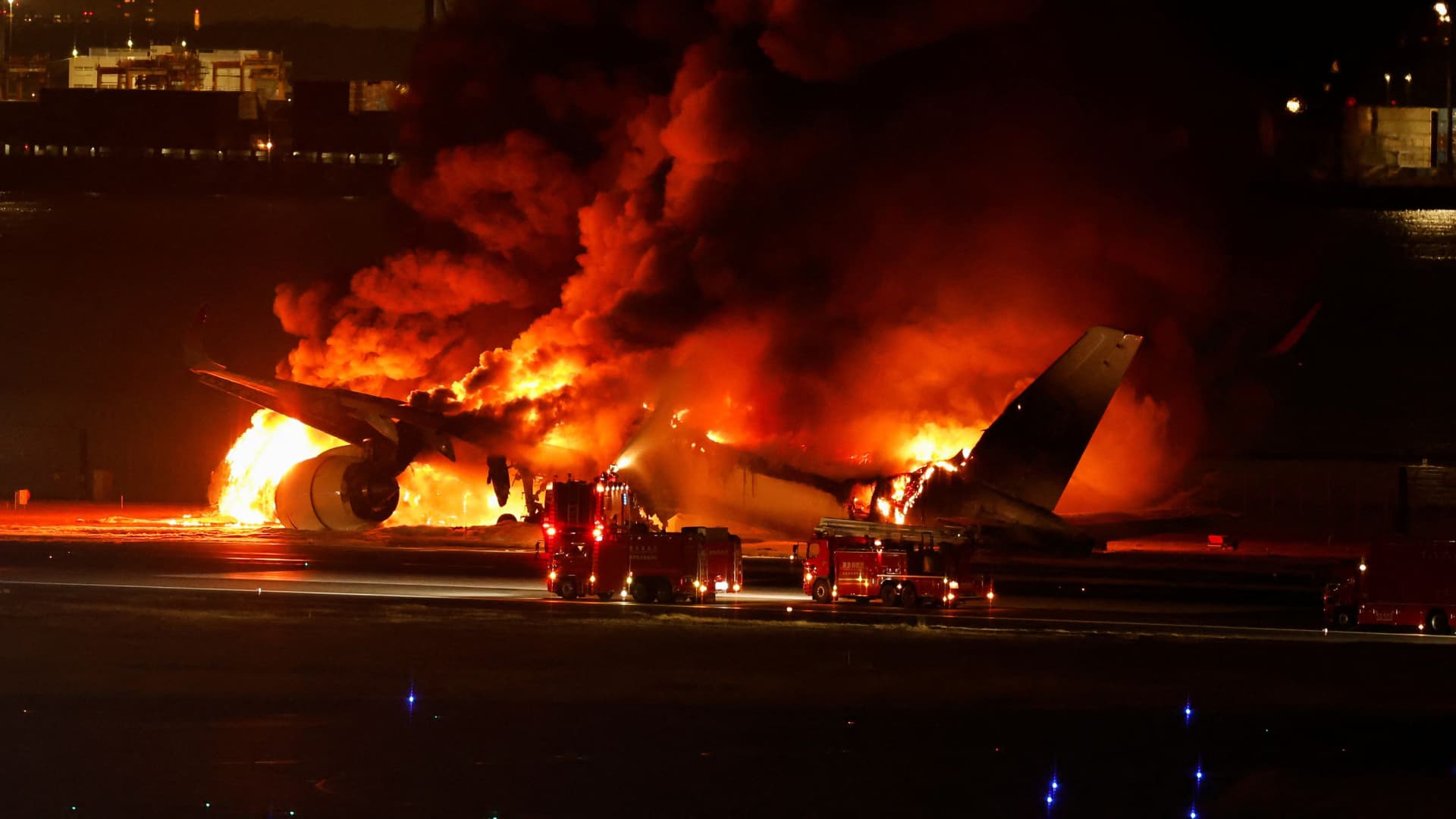 Five lifeless as planes collide at Tokyo airport; all passengers evacuate Japan Airways flight