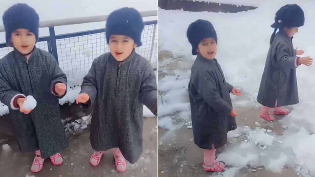 Kashmir’s blizzard thru the eyes of lovely twin sisters. Admire viral heartwarming video