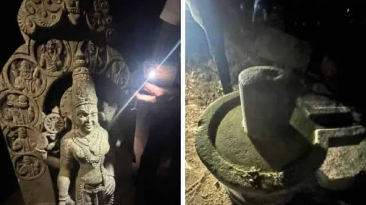 Primitive Vishnu idol, ‘Shivling’ found in Krishna river of Karnataka