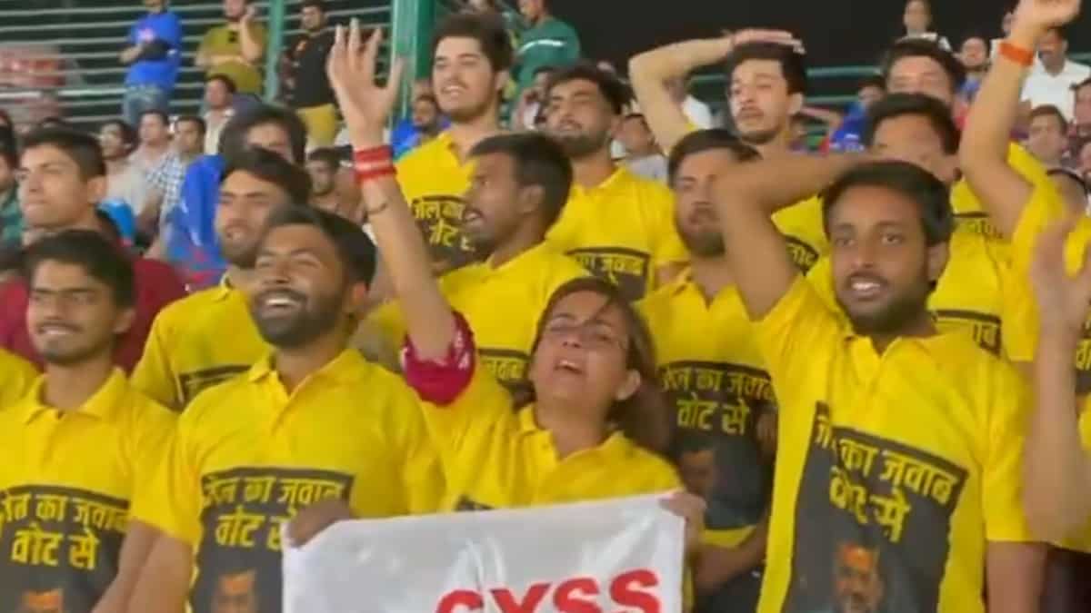 IPL 2024: Followers detained at Delhi vs Rajasthan match for shouting slogans in succor of Delhi CM
