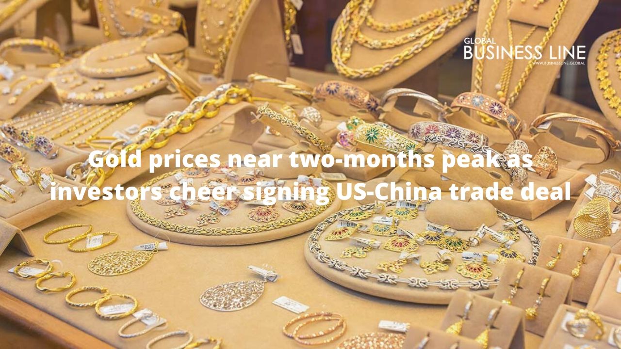 Gold prices near two-months peak as investors cheer signing US-China trade deal