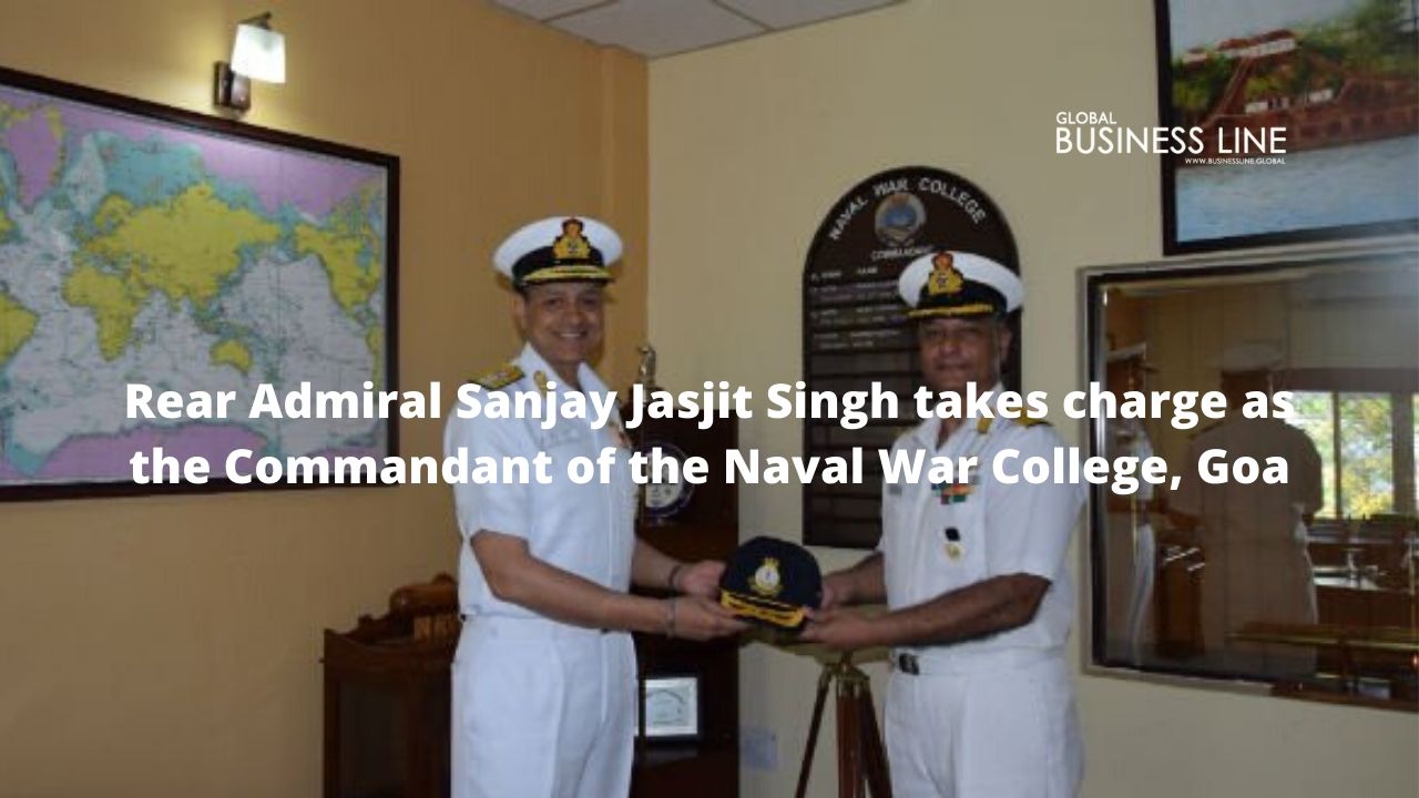 Rear Admiral Sanjay Jasjit Singh takes charge as the Commandant of the Naval War College, Goa