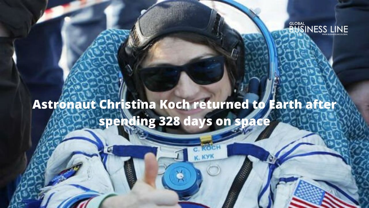 Astronaut Christina Koch returned to Earth after spending 328 days on space