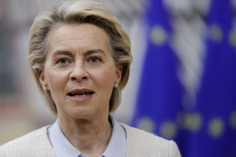 European Commission President Ursula von der Leyen arrives for a face-to-face EU summit in Brussels, May 24, 2021. Olivier Hoslet/Pool via REUTERS