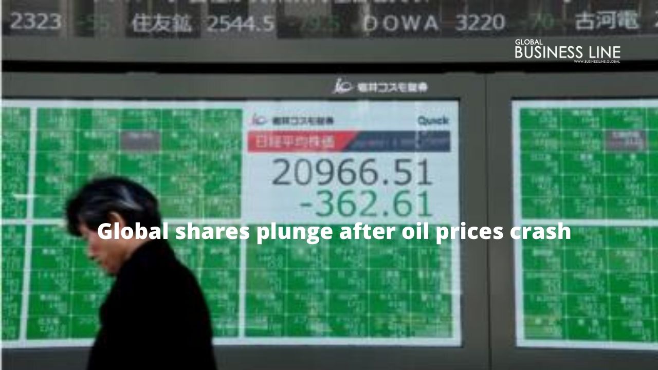 Global shares plunge after oil prices crash