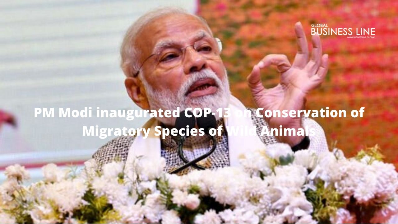 PM Modi inaugurated COP-13 on Conservation of Migratory Species of Wild Animals