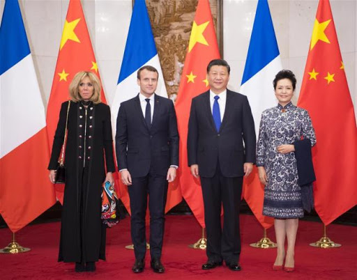 China involved in protest of France in rest of world - France, India, and China, Relations
